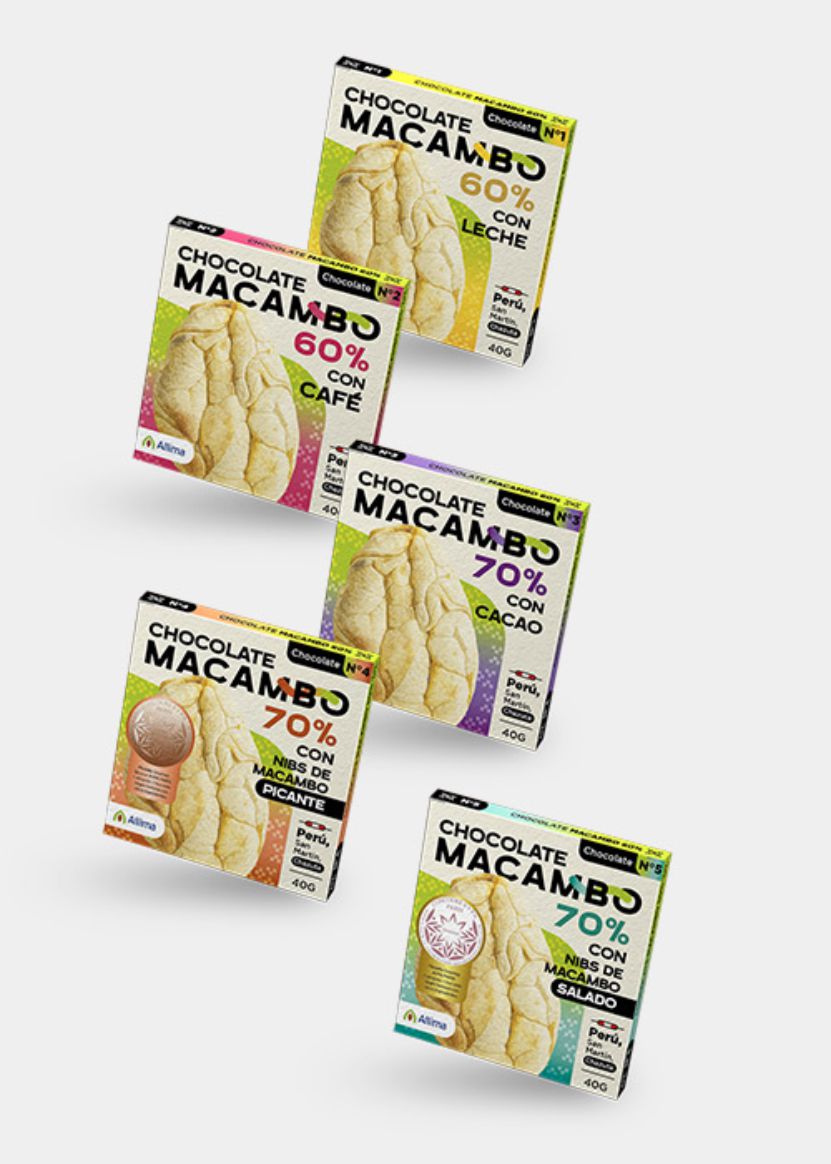 Pack DE 5 chocolates macambo (40 gR c/u)